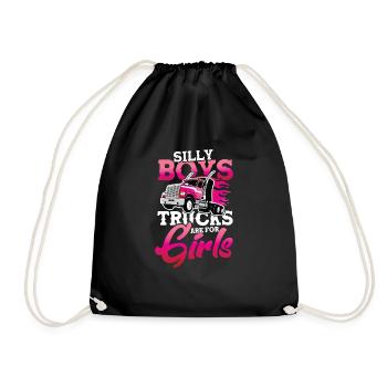 Trucks for girls - Drawstring Bag - black - Front