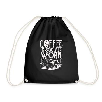 Coffee Social Work - Drawstring Bag - black - Front