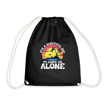 Laisse moi tranquille - Sac de sport léger - noir - Devant