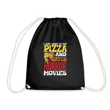 Pizza Food & Horror - Drawstring Bag - black - Front