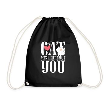 Mon chat droit - Sac de sport léger - noir - Devant
