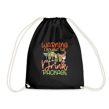 Beverage Package - Drawstring Bag - black - Front
