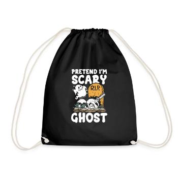 Je fais semblant d’être un fantôme effrayant - Sac de sport léger - noir - Devant
