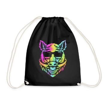 Chasse au cochon Chasseur Chasse au sanglier - Sac de sport léger - noir - Devant