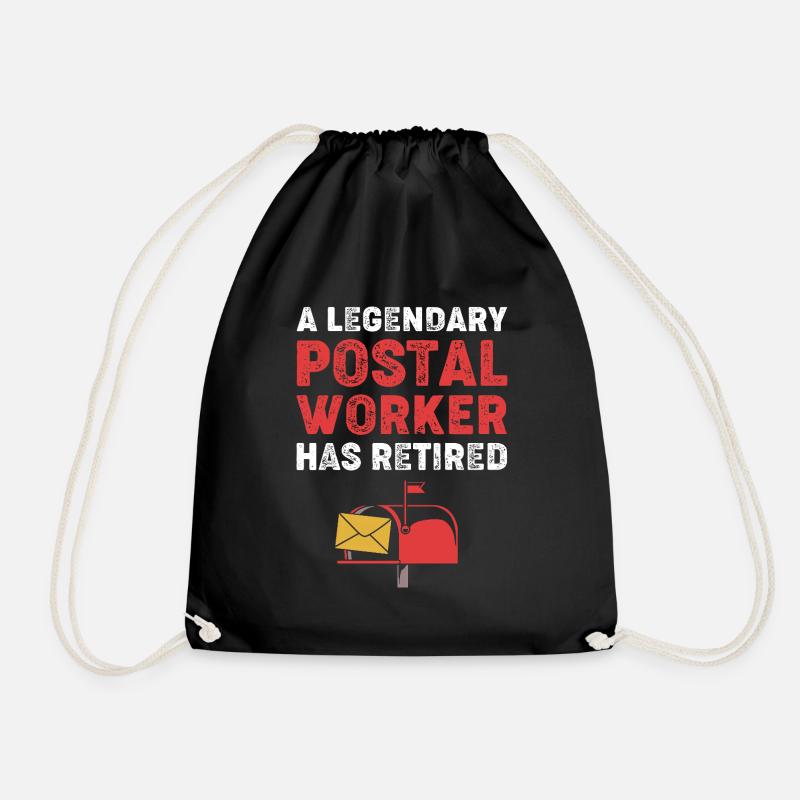 Post Postmark - Drawstring Bag - black