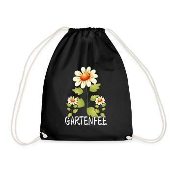 Gartenfee Garten Gärtnerin - Turnbeutel - Schwarz - Vorne