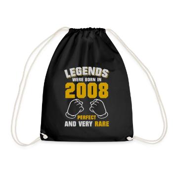 Legend 2008 Born Birthday - Drawstring Bag - black - Front