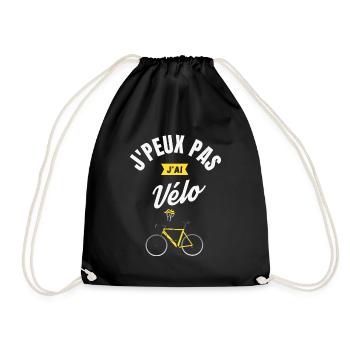 J Peux Pas J Ai Vélo - Sac de sport léger - noir - Devant