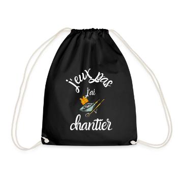 J Peux Pas j ai chantier - Sac de sport léger - noir - Devant