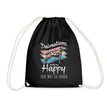 Dog breed paws points animal lover - Drawstring Bag - black - Front