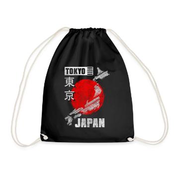 Japan Samurai Historical - Drawstring Bag - black - Front