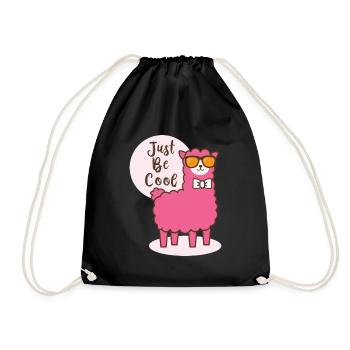 Cool Lama Lama Alpaca - Paroles drôles - Sac de sport léger - noir - Devant