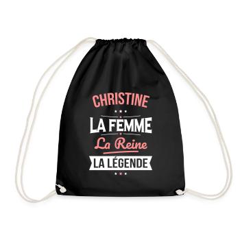 Christine - La Femme - La Reine - La Légende - Sac de sport léger - noir - Devant