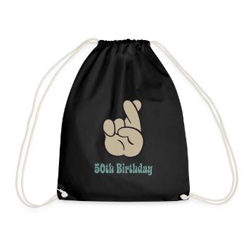 Cadeau 50e anniversaire 50 ans - Sac de sport léger - noir - Devant
