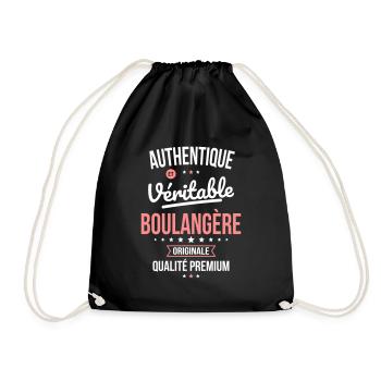 Authentique et véritable boulangère - Originale - Sac de sport léger - noir - Devant