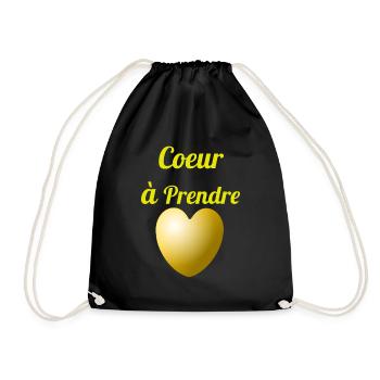 Coeur à Prendre. Humour Célibataire, Soirée. - Sac de sport léger - noir - Devant