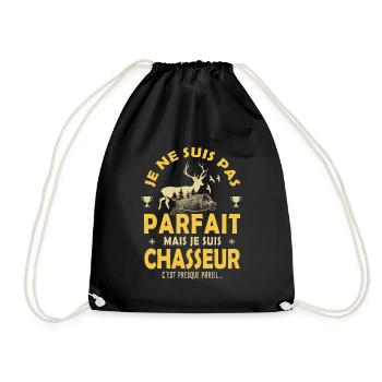je suis parfait mais chasseur cadeau drôle chasse - Sac de sport léger - noir - Devant