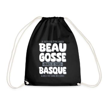Beau gosse Basque cadeau homme basquais - Sac de sport léger - noir - Devant