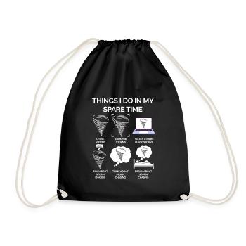 Tornado - Drawstring Bag - black - Front