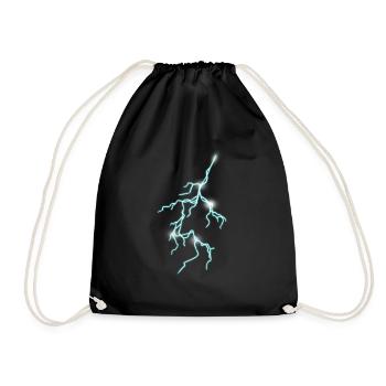 Lightning - Drawstring Bag - black - Front