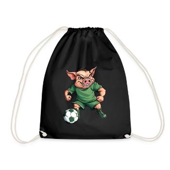 Piggy Footballer vert - Sac de sport léger - noir - Devant