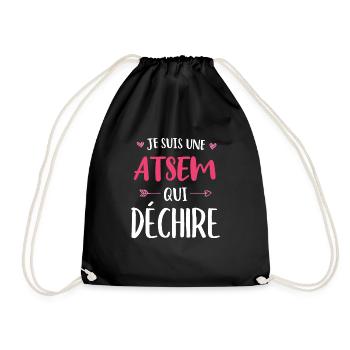 Je Suis Une ATSEM Qui Déchire - Sac de sport léger - noir - Devant