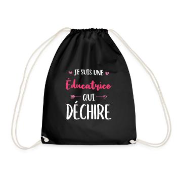 Je Suis Une Éducatrice Qui Déchire - Sac de sport léger - noir - Devant