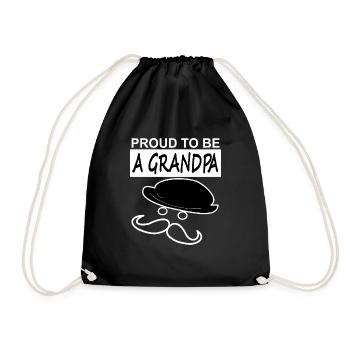 best grandpa grandfather cool grandpa cool gift - Drawstring Bag - black - Front