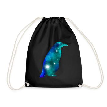 Galaxy Penguin - Turnbeutel - Schwarz - Vorne