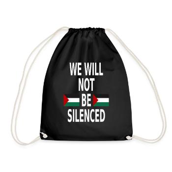 Sweat à capuche Free Gaza Free Palestine Idée cadeau - Sac de sport léger - noir - Devant