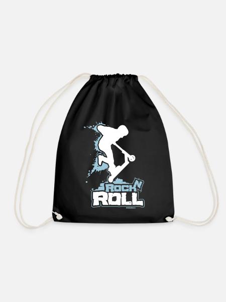 Scooter Stunt Roller Rock n Roll - Turnbeutel - Schwarz