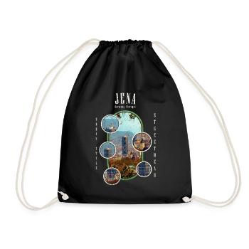 Jena Germany City Skyline Home Love - Drawstring Bag - black - Front
