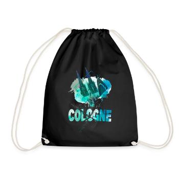 Cologne Cathédrale de Cologne Allemagne Ville Skyline Splash - Sac de sport léger - noir - Devant