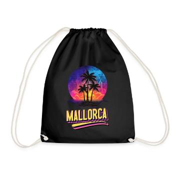 Majorque Espagne Île d’été Palmiers Beach Party - Sac de sport léger - noir - Devant