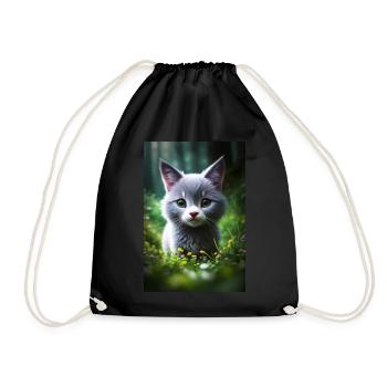 Cute Kitty - Turnbeutel - Schwarz - Vorne