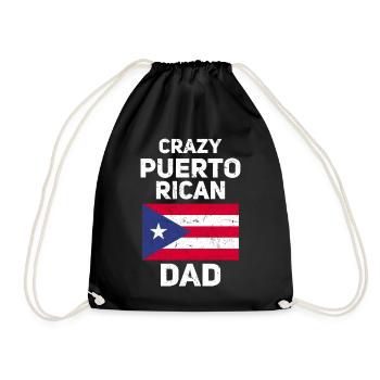 Puerto Rico | Puerto Ricaner Flagge Geschenkideen - Turnbeutel - Schwarz - Vorne