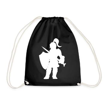 Fantasy Role-Playing Game - Knight Silhouettes Design - Drawstring Bag - black - Front