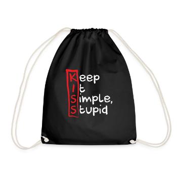 KISS, KEEP IT SIMPLE, STUPID - Sac de sport léger - noir - Devant