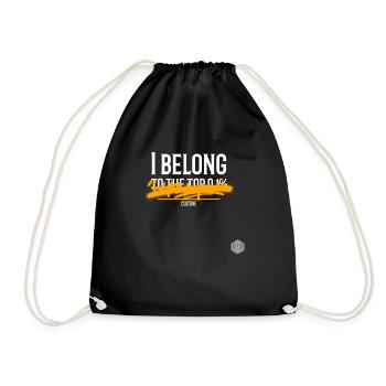 top 1% riche en haute performance drôle - Sac de sport léger - noir - Devant