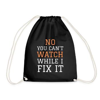 Mechanic Saying | Funny Mechanic Quote - Drawstring Bag - black - Front