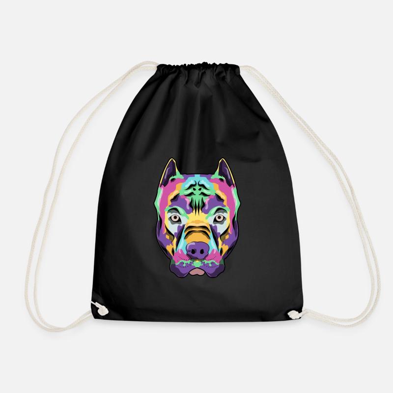 Bully Pit Bull Terrier Wasserfarbe Geschenk - Turnbeutel - Schwarz