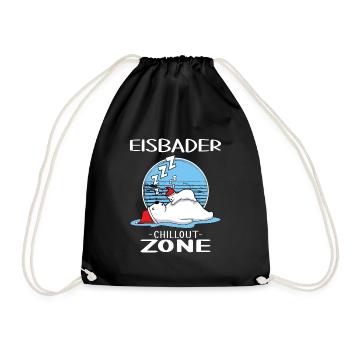 eisbader eisbad-zone winterbader - Turnbeutel - Schwarz - Vorne