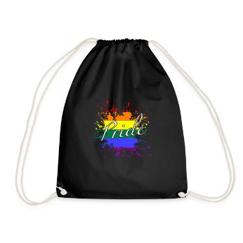 Pride Kleks LGBTQ splash - Turnbeutel - Schwarz - Vorne