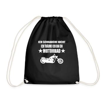 Motorrad - Turnbeutel - Schwarz - Vorne