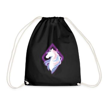 Pferd Fohlen Pferdeliebe Reitsport Pony Geschenk - Turnbeutel - Schwarz - Vorne