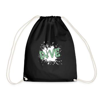Tauchen Taucher Diving Scuba Diver - Turnbeutel - Schwarz - Vorne