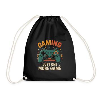 Chemise de jeu |Un match de plus | Manette rétro - Sac de sport léger - noir - Devant