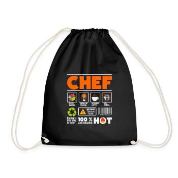 Cuisine cuisine cuisine cuillère cuisinier cuisinier cadeau - Sac de sport léger - noir - Devant