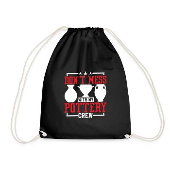 Poterie Poterie Potiers bricoleurs cadeau - Sac de sport léger - noir - Devant