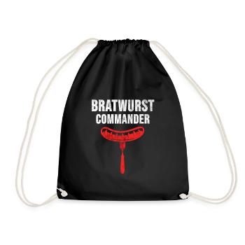 Grill T-Shirt Steak Griller Grill Master Gift - Drawstring Bag - black - Front